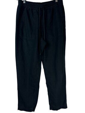 J. Crew Seaside Pant BF487 Linen Blend Tie Waist Straight Leg Womens Size Small